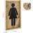 Aoun 2-Piece Mango Wood Restroom Sign Set