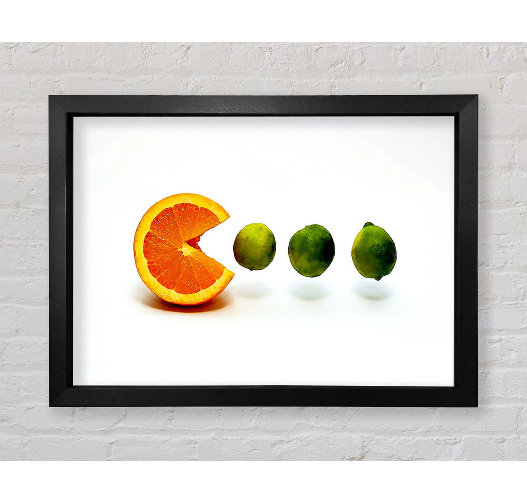 Lime Eating Orange - Einzelne Bilderrahmen Kunstdrucke