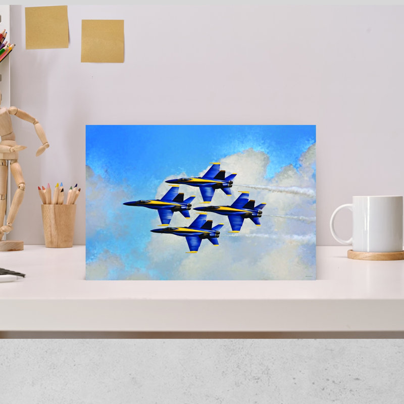 Diamond Flight Formation Contemporary Wall Art, 12" H x 18" W