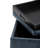 Rockwood 17"W Upholstered Vegan Leather Contemporary Square Storage Cube Ottoman with Flip-Over Tray, Assembled-1815101229