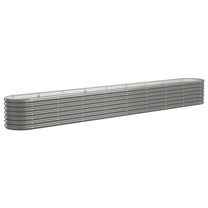 Anmar Metal Raised Garden Bed, 14.2" H x 130.7" W x 15.7" D, Gray