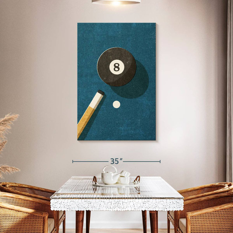 Senne Billiards Ball 8, 48" H x 32" W