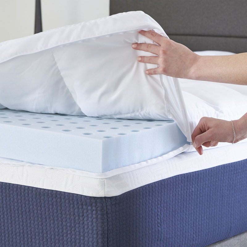 Comfort Tech 3 Foam + Fiber Mattress Topper Featuring Serene Foam, Twin