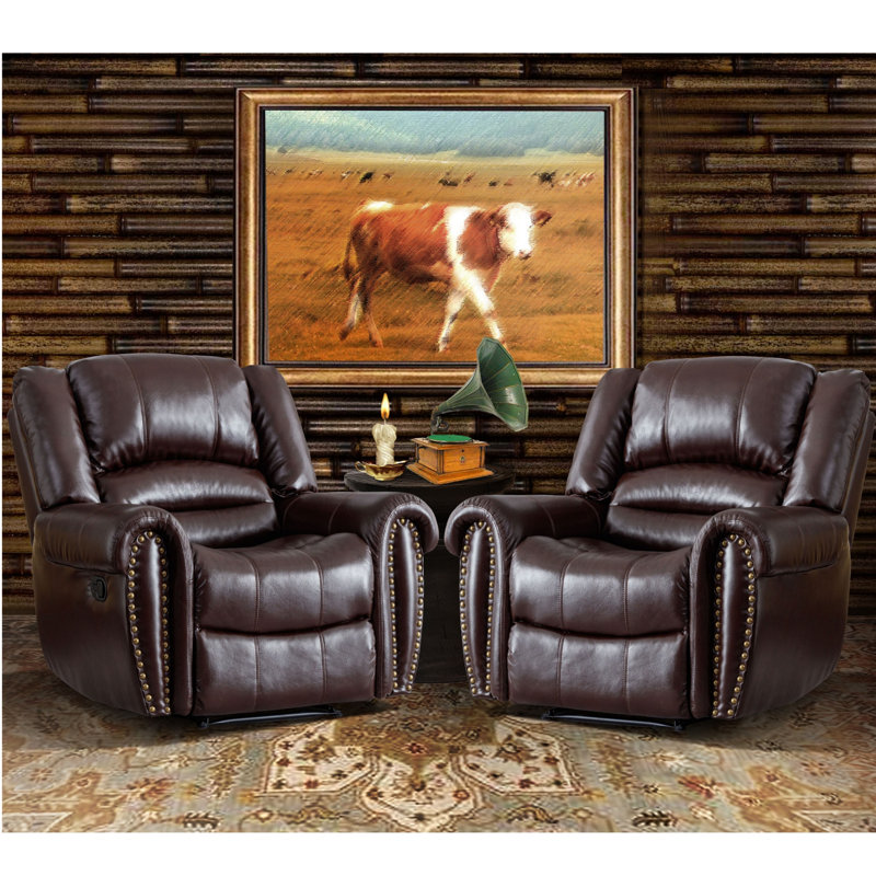 Fauteuil inclinable manuel surdimensionné 40,9 po Chemika, Chocolat