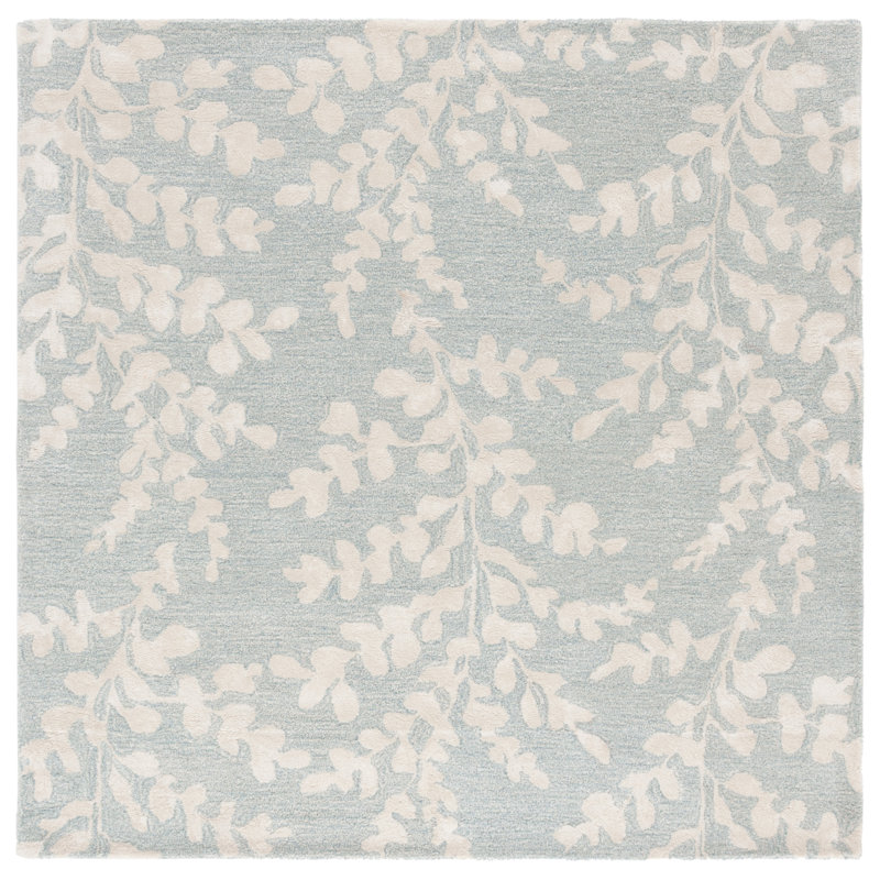 Glamour 542 Area Rug In Blue / Beige, Square 6'