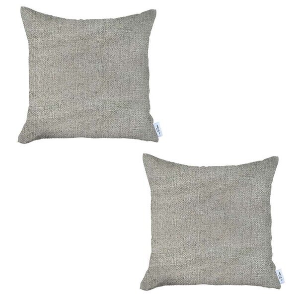 Mike&Co. New York Bohemian Set of 4 Handmade Decorative Throw Pillow Solid Jacquard for Couch, Bedding - Grey - 12 x 20 in