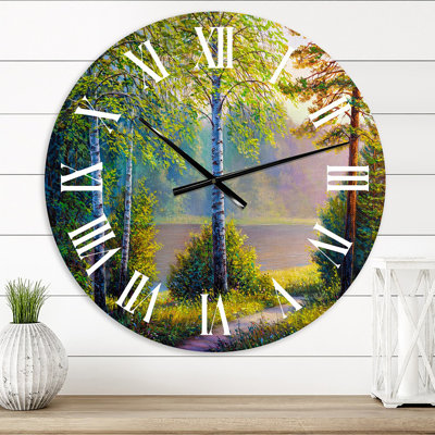 Subtle Evening Light Through The Trees I - Traditional wall clock