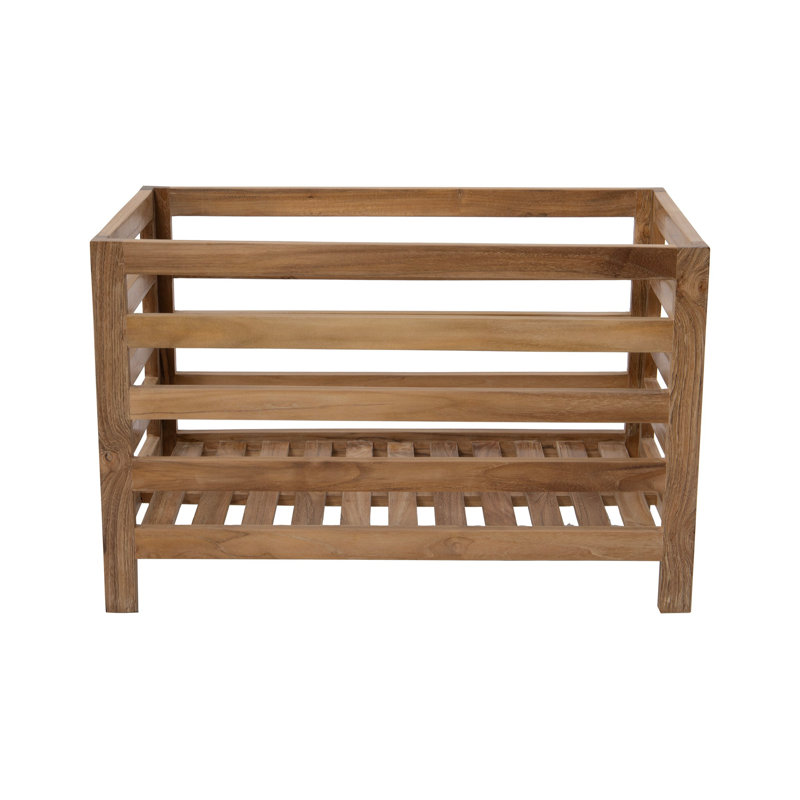 Caisse de rangement rectangulaire en teck Willow Creek Designs