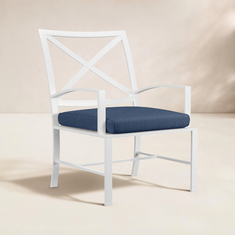 Chaise de terrasse avec coussin Bristol, Spectre indigo Sunbrella®