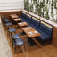 Banc rembourré en similicuir Modern Simple Cafe
