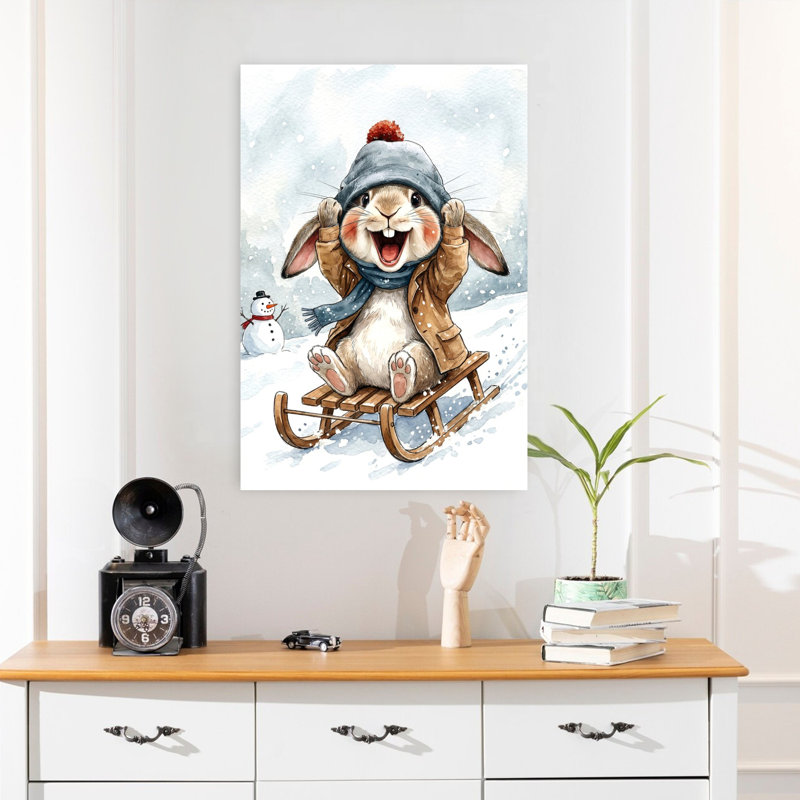 Contemporary Art Abstract Contemporary Nature Winter Wall Art by Emel Tunaboylu - Wrapped Canvas Print