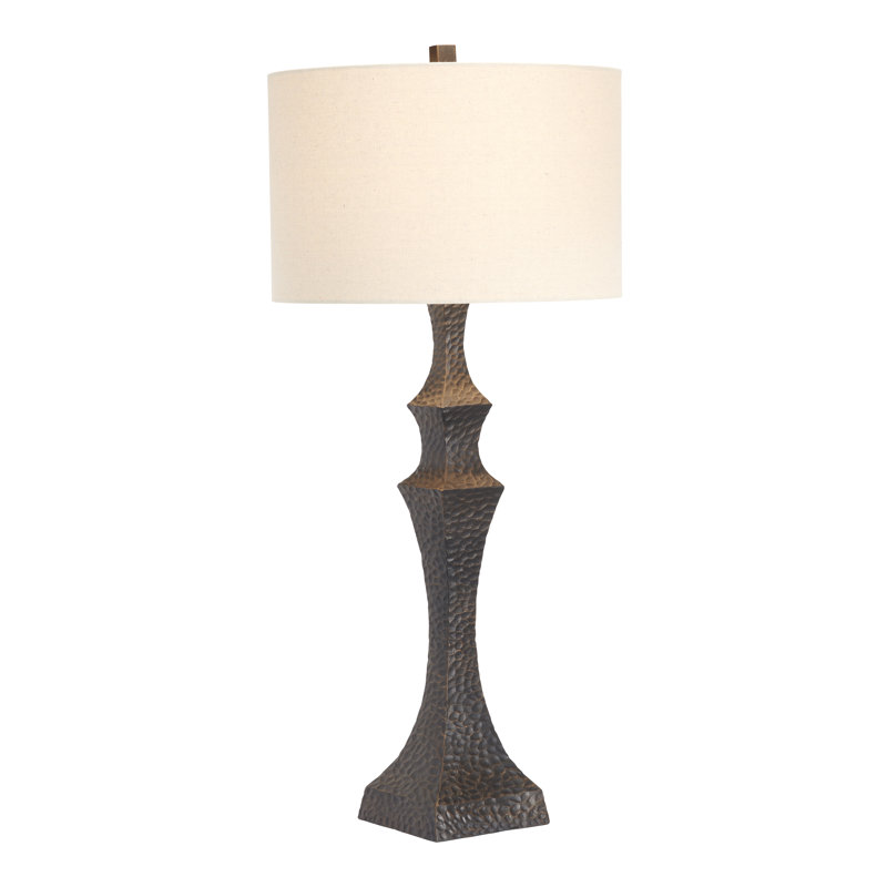 35.75" Resin Table Lamp With Oat Shade