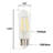 6.5 Watt (85 Watt Equivalent) Clear T10 Dimmable Filament LED Light Bulb, Medium Base, 6 Pack