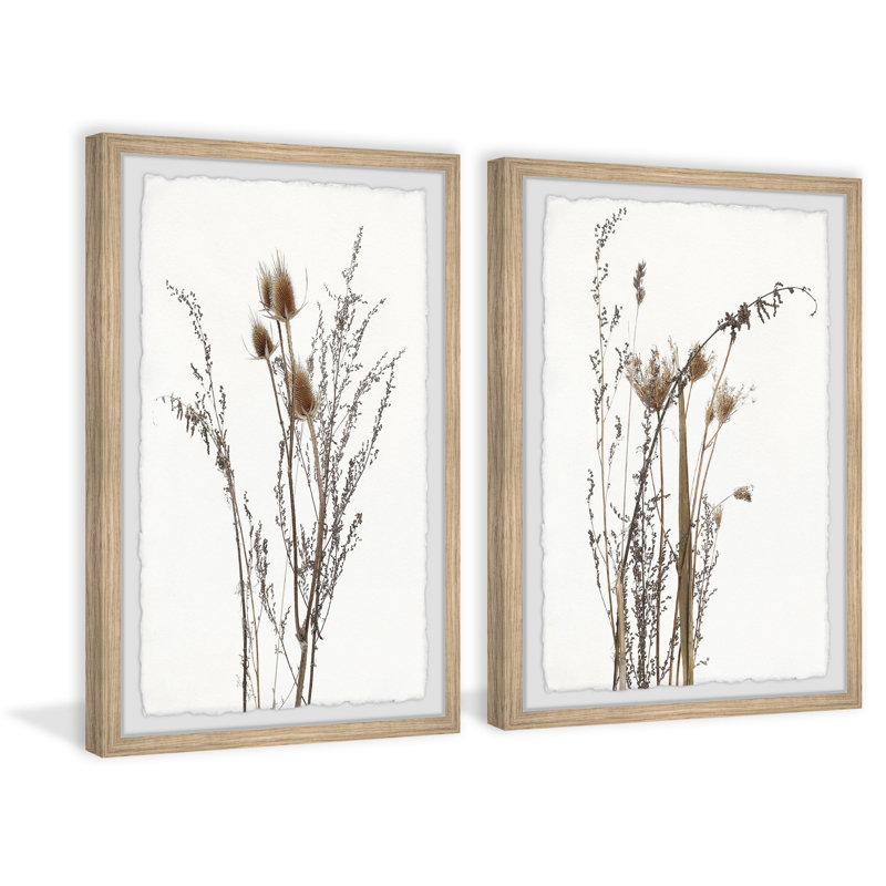 Wild Autumn Flowers 2 Piece Single Picture Frame Painting, 30" H x 20" W