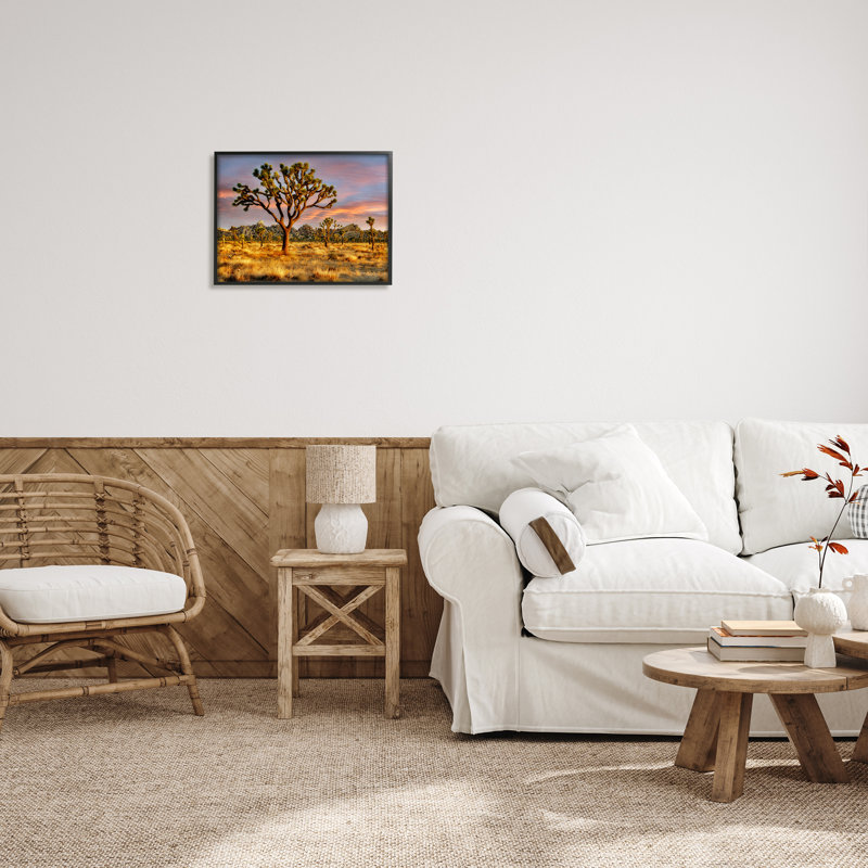 «Stupell Industries Savanna Trees», reproduction d'art sur toile par Dennis Frates, Giclée encadrée noir minuit
