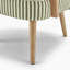 Taseefa Upholstered Accent Armchair with Oak Effect Legs - Contemporary Striped Fabric-106101909