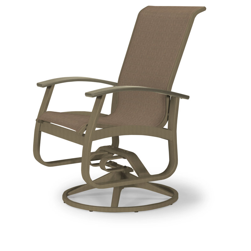 Chaise de patio pivotante Askar, Beacon taupe Sunbrella®, Beachwood P40, Bois de plage texturé