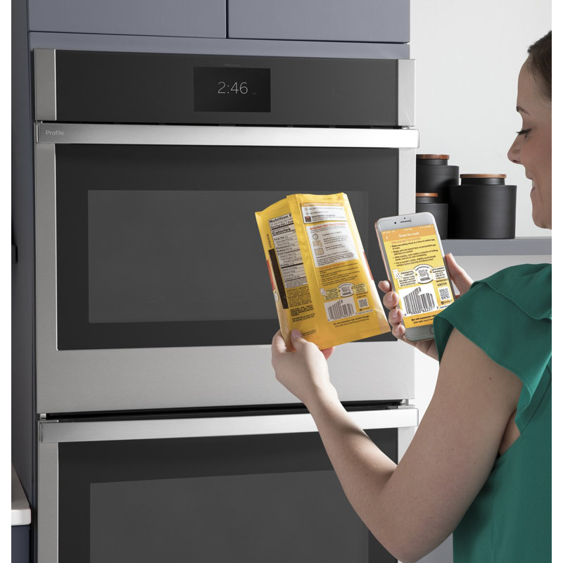 GE Profile Smart Appliances 29.75" Self-Cleaning Convection Electric Double Wall Oven, Stainless Steel