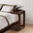 C Shaped End Table with 360° Adjustable Desktop and Rolling Casters