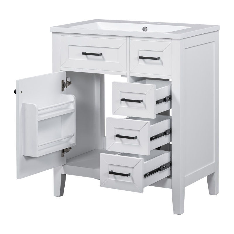 Meuble-lavabo 30 po avec lavabo, Blanc
