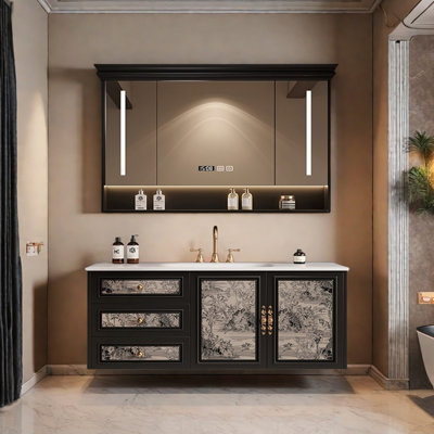 French retro high-end style bathroom cabinet