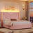Sturminster Velvet Upholstered LED Bed with Wall Wash Light, Platform Storage Bed with 2 Drawers, RGB Lighting & Wingback Headboard, No Box Spring Needed, Modern Luxury Bed (Beige/Black/Pink)-1823214934-1877972654