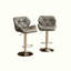 Ensemble de 2 tabourets de bar comptoir en similicuir et garniture cloutée-480397644