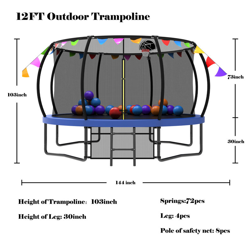 Trampoline pour enfants_107,87X144,09X144,09
