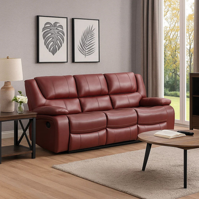 Canapé inclinable en cuir vegan 84,75 po Ebie