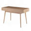Bureau double Pebble Contemporary en bois naturel avec tiroirs en bois blanc par LumiSource
