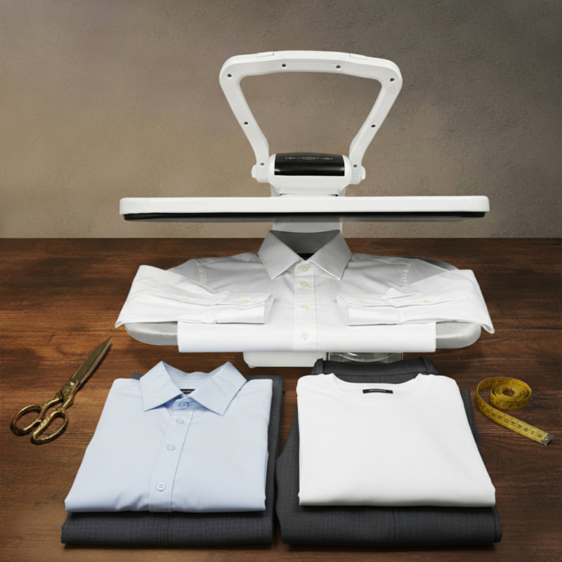 1600W Electric Heavy-Duty Tabletop Fabric Steam Heat Press Machine Temperature Adjustable For Clothes With Spray Bottle And Touchscreen Function White