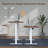 Midtown Value Height Adjustable Standing Desk, Single Motor, 48x24, Real Reclaimed Wood Top with White Frame-2013536048-2013536062
