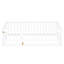 Lit simple - plancher en bois blanc avec clôture pour