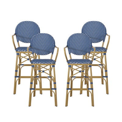 Antonese 29.25" Patio Bar Stool with Cushion by Longshore Tides