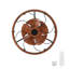 Ventilateur de plafond de style campagne moderne de 20 pouces avec grain de bois et lumière, noir rustique Fandelier