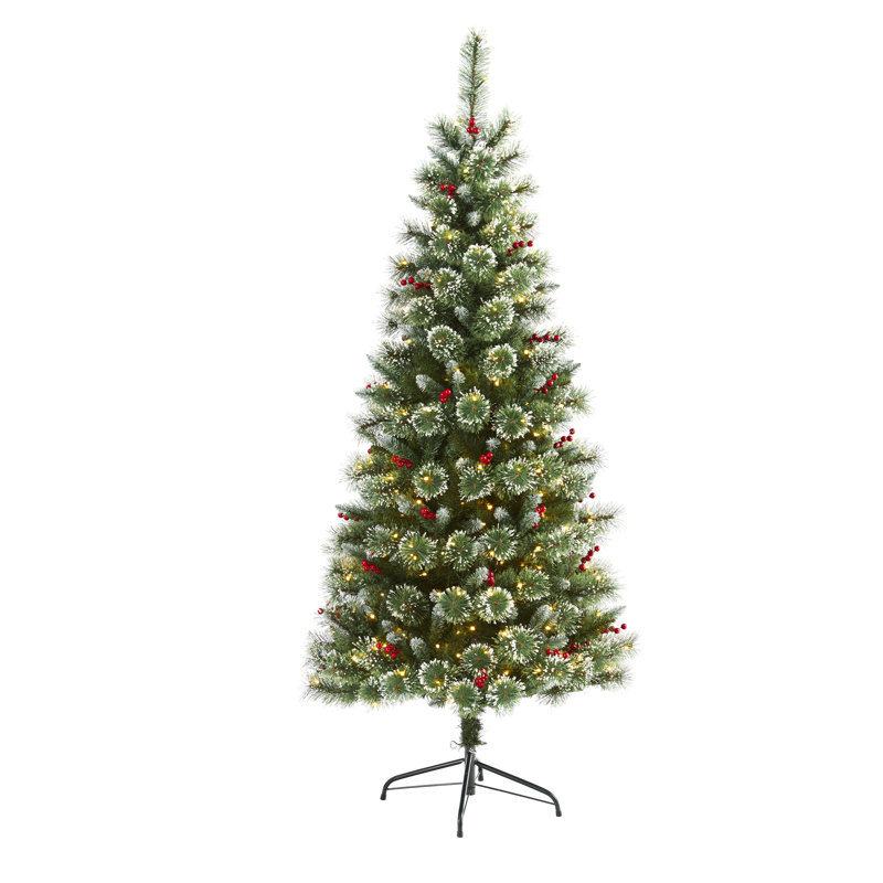 Lighted Artificial Christmas Tree, 6' H