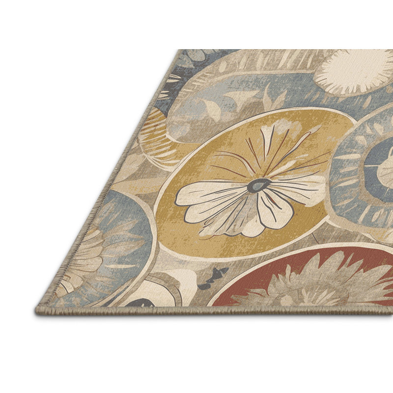 Vibrant Dash Rug, Square 6'