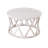 Viradis Farmhouse Coffee Table, Rustic Round Coffee Table with X-Motifs Legs, Wood Textured Top-1263630182