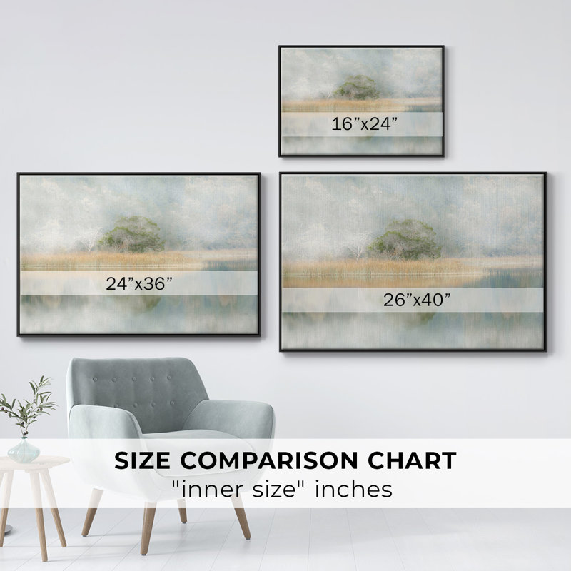 Silent Morning River, reproduction d'art sur toile, Noir, H 27 po x l 41 po x P 2 po