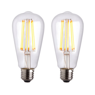 6W E27 ES ST64 Pear LED Dimmable Bulb - 650lm 2700K Warm White