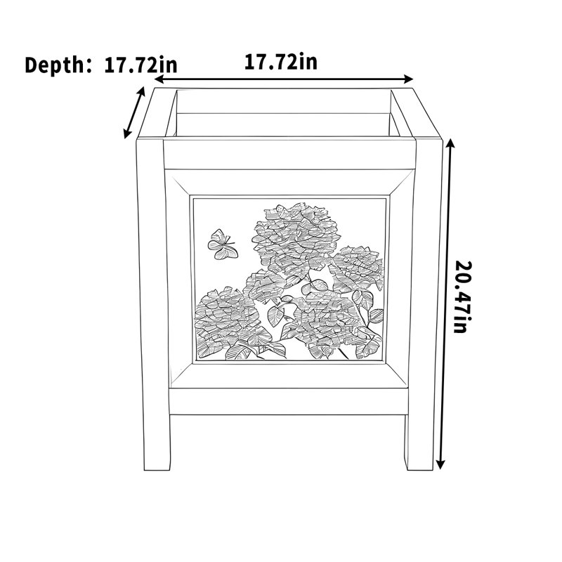 Chinese courtyard outdoor garden planter box