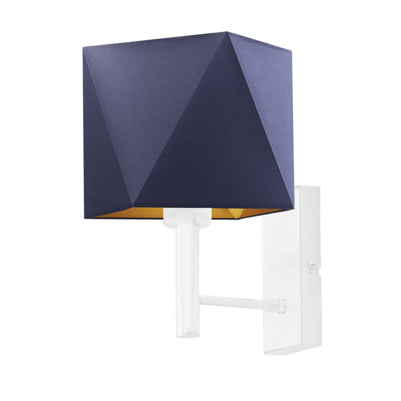 Woodfin Steel Armed Sconce, Navy, White