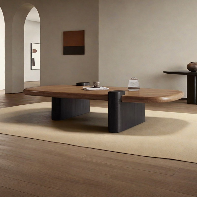 Table basse minimaliste avec coins lisses, H 15,74 po x L 62,99 po x l 27,55 po