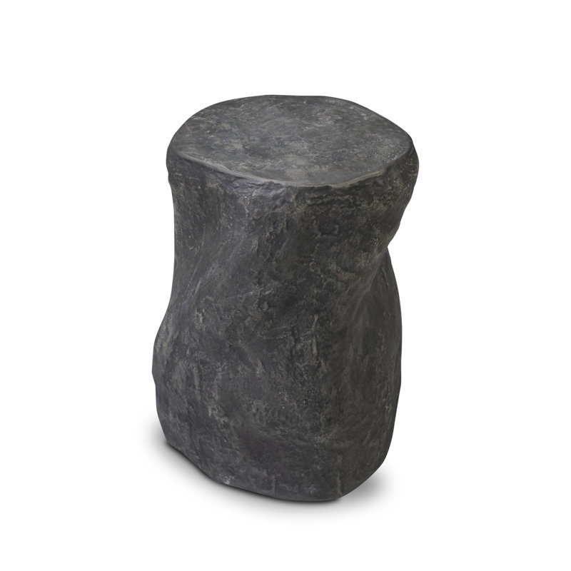 Abraham Small End Table-Textured Black Concrete