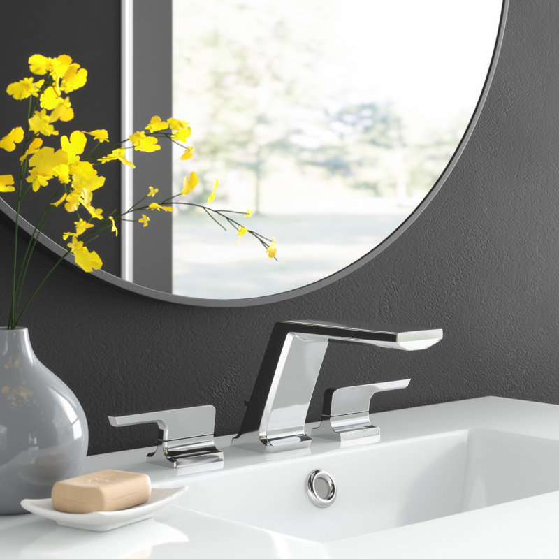Pivotal Widespread Bathroom Faucet with Drain Assembly, Chrome