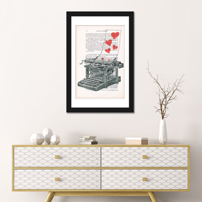 « rétro paper series : love letter », reproduction d’impression sur toile