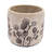 Of 4, Gray Sand - Cement Planters, Brown Botanical Designs, Home Decor And Planter Of 4.3X4.3X4 Inches, Elements For Room