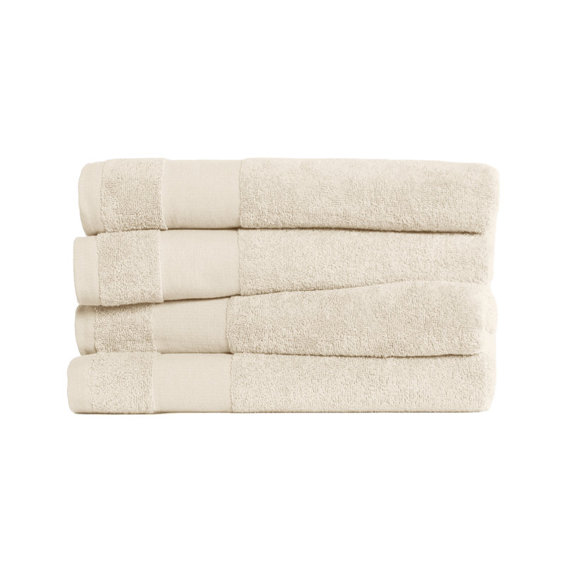 Ensemble de serviettes 100% coton Berner, Ivoire ivoire