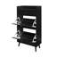 Rotin, armoire à 2 portes et 1 tiroir Allen, range-chaussures, double couche, convient à l'entrée