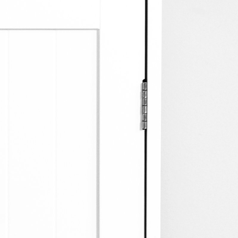 Armoire de salle de bain blanche avec tablette réglable et 4 tiroirs à lattes